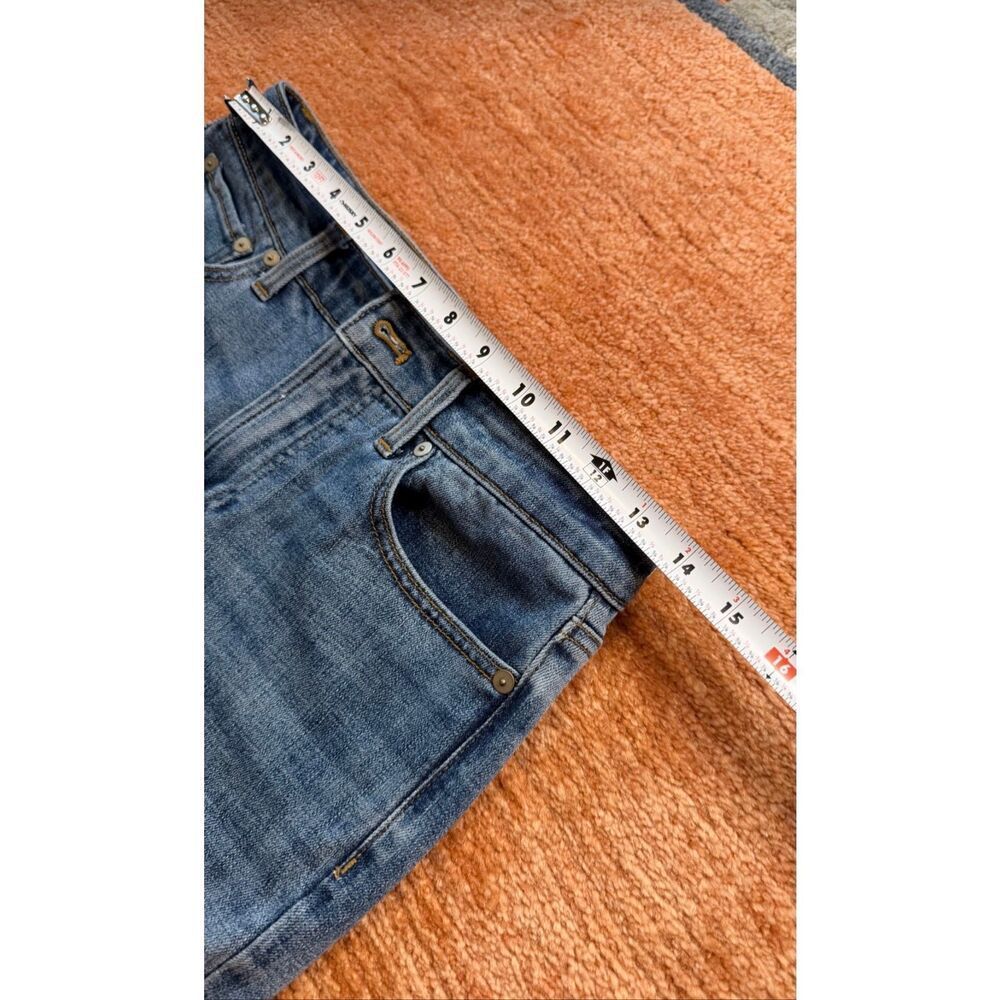 Talbots Modern Ankle Jean 4P Blue Stretch Denim Raw Hem Jeans Petite - Picture 8 of 8